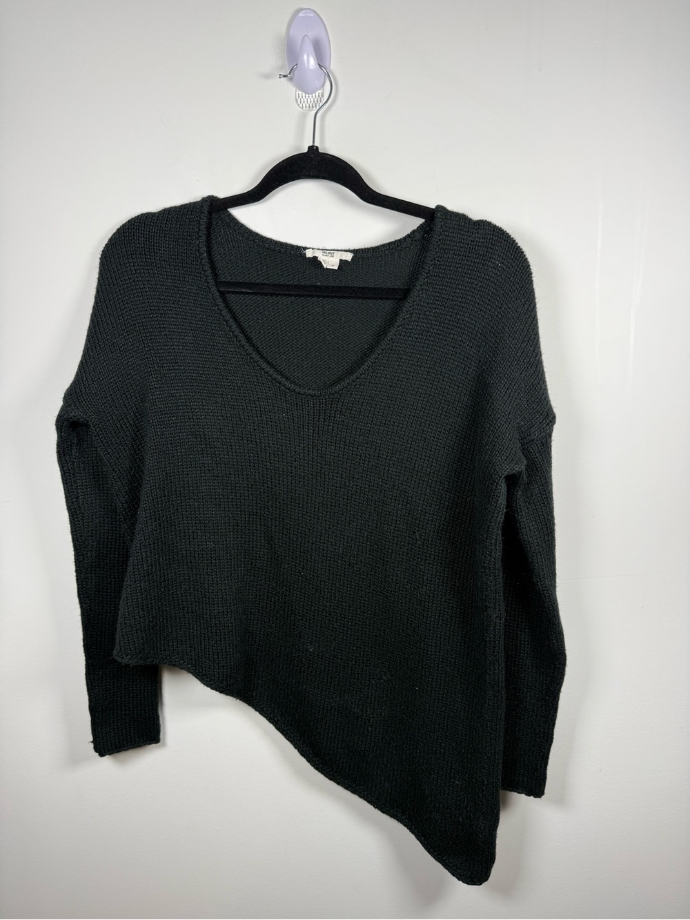 HELMUT LANG | Asymmetrical Knit Sweater Size S